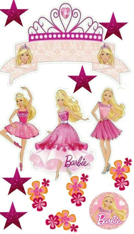 Topo de bolo da Barbie